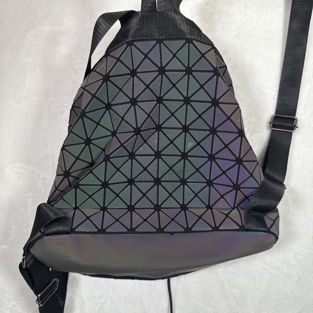 Geometric Backpack Luminous Backpacks Holographic… - image 7